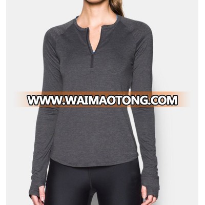 Stock fabric OEM free sample rash guard women compression wear for Ladies wholesale compression shirts